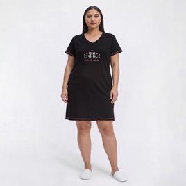 Plus Size Rene Rofe(R) Short Sleeve Purr-Fect Together Nightshirt