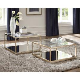 Coaster 2pc. Square Occasional Set - Rose Brass