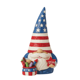 Jim Shore Heartwood Creek Patriotic Gnome Fireworks Figurine