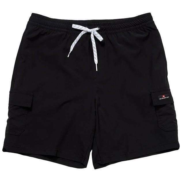 Mens Quiksilver Solid Corcoran Volley Cargo Swim Trunks