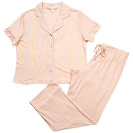 Womens Laura Ashley® Stripe Mini Pajamas Set
