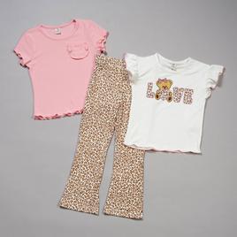 Girls (4-6x) Sweet Butterfly® 3pc. Rib/Love Tees & Legging Set