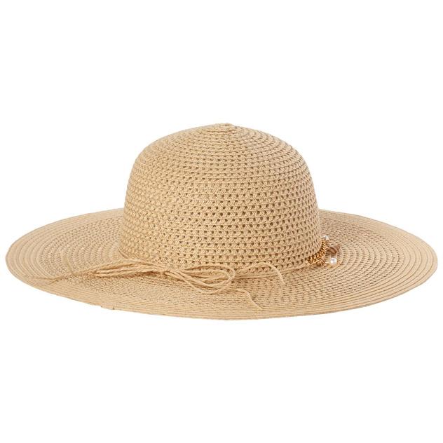 Womens Madd Hatter Sea Charms Brim Floppy Hat