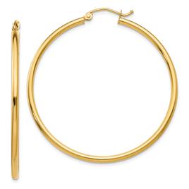 Gold Classics(tm) 14kt. Gold 45mm Tube Hoop Earrings