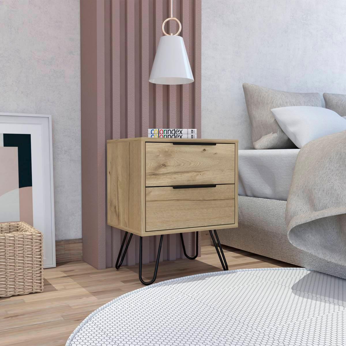 FM FURNITURE Nuvo 2-Drawer Nightstand