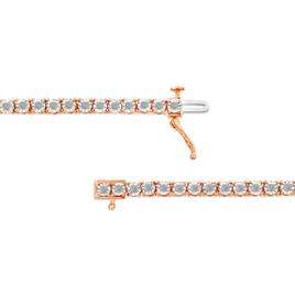 Haus of Brilliance Rose Gold over Silver Tennis Bracelet