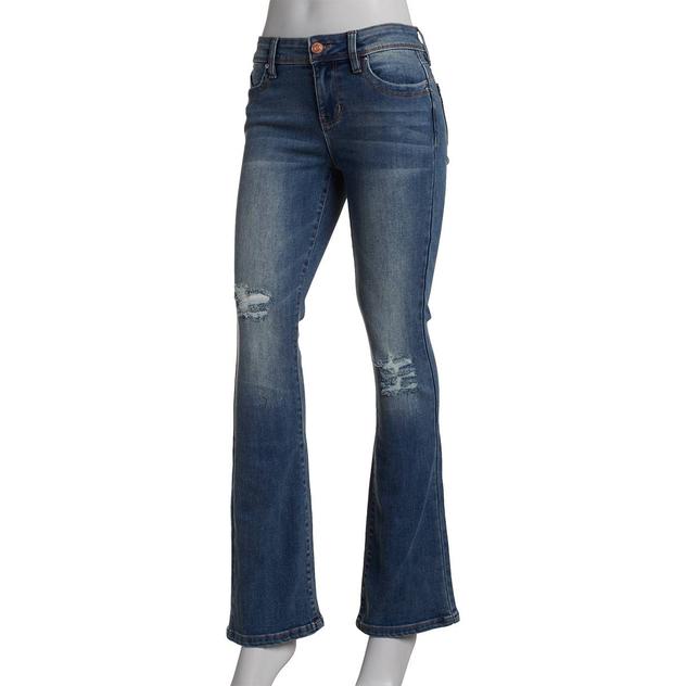 Juniors YMI® Torn & Tinted Bootcut Jeans