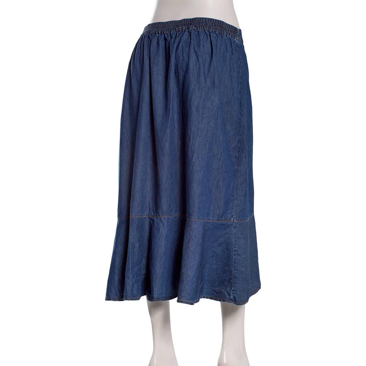 Juniors A. Byer Denim Ruffle Side Tie Wrap Skirt