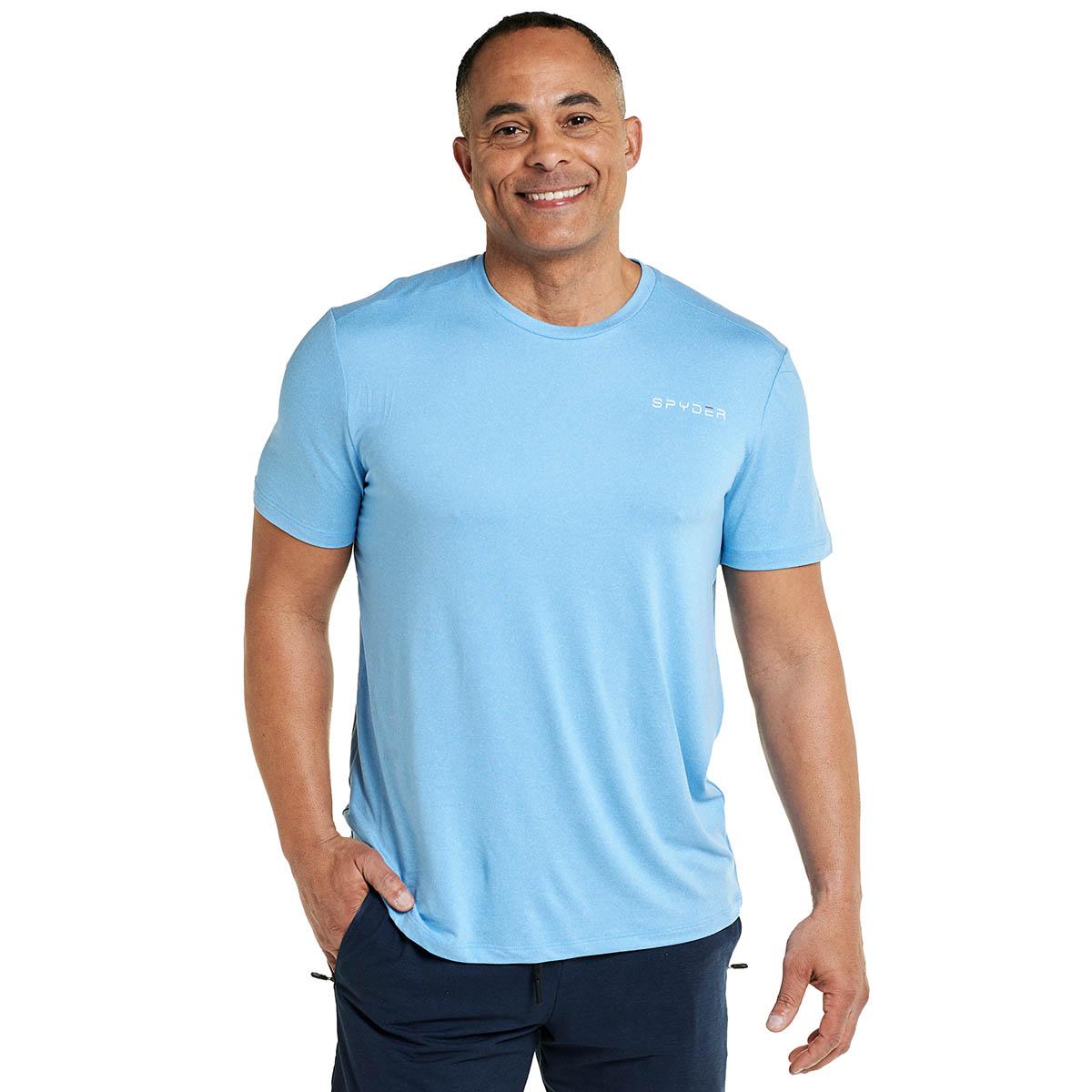 Mens Spyder Performance Solid Crew Neck Short Sleeve Tee