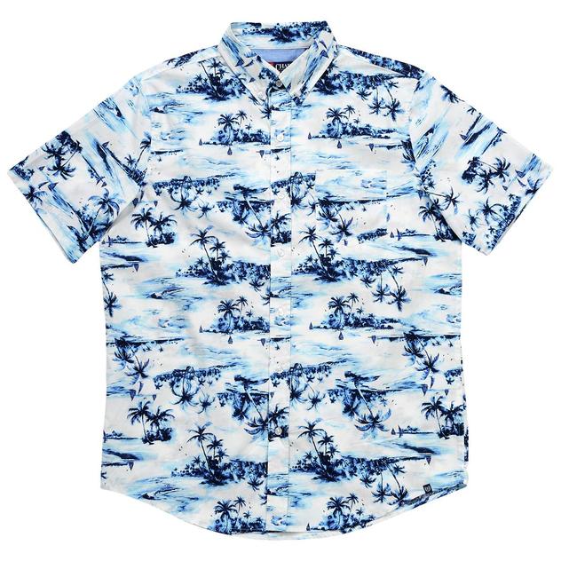 Mens Chaps Tropical Island Americana Button Down Shirt - Sea Salt