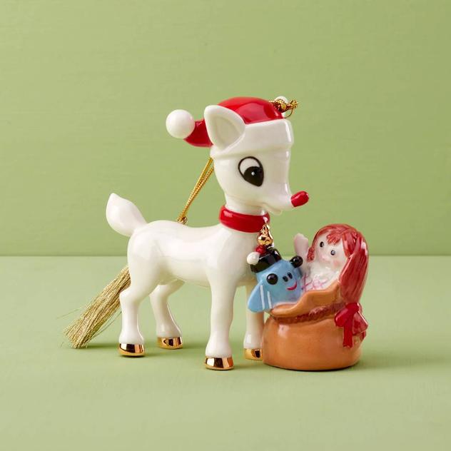 Lenox® Rudolph Delivering Toys 60th Anniversary Ornament