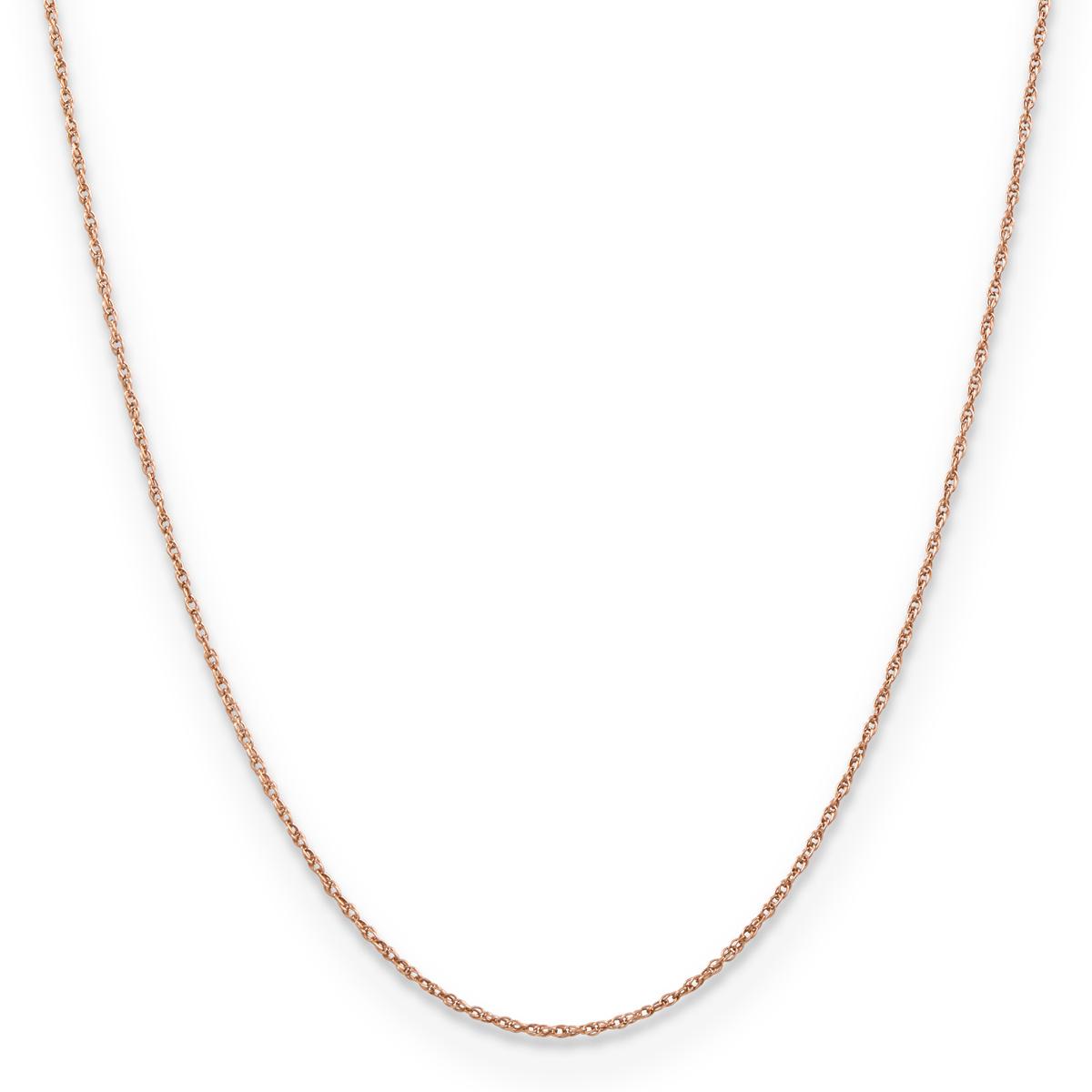 Unisex Gold Classics(tm) 1.15mm. Rose Gold Cable Rope Necklace