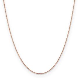 Unisex Gold Classics(tm) 1.15mm. Rose Gold Cable Rope Necklace