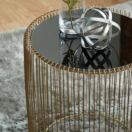 9th & Pike® Gold Metal Contemporary Accent Table - Set of 2
