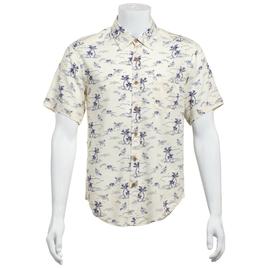 Mens Joe Marlin Palm Tree Island Button Down Shirt