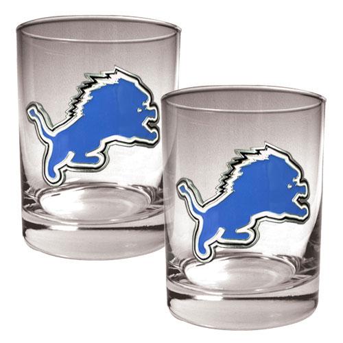 NFL Detroit Lions 2pc. 14oz. Rocks Glass Set