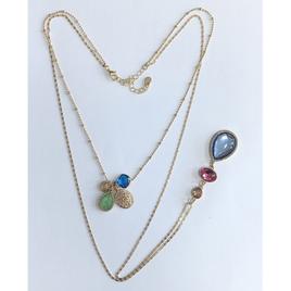 Ashley Cooper(tm) Gold-Tone Beaded Blue Teardrop Pendant