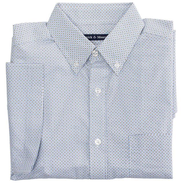 Mens Preswick & Moore® Short Sleeve Diamond Dress Shirt