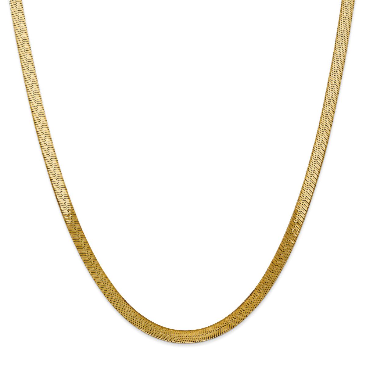 Unisex Gold Classics(tm) 5.0mm. 14k Silky Herringbone Chain Necklace