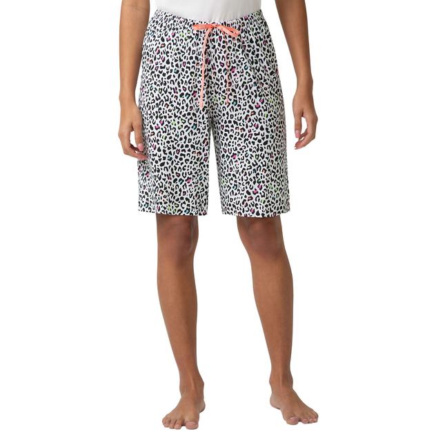 Womens HUE® Little Leo Animal Bermuda Pajama Shorts