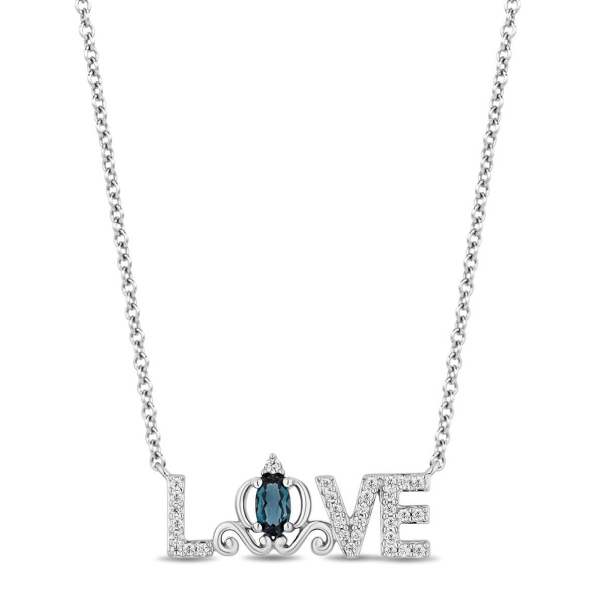 Enchanted by Disney Sterling Silver Love Cinderella Pendant