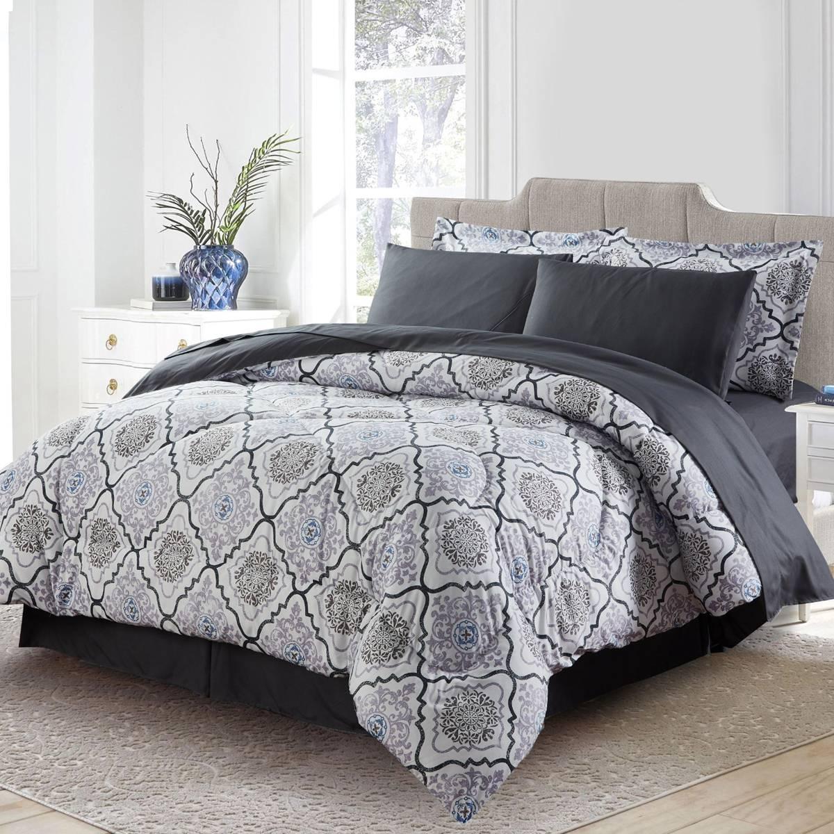 Bibb Home 8pc. Verona Down Alternative Bed in a Bag Set