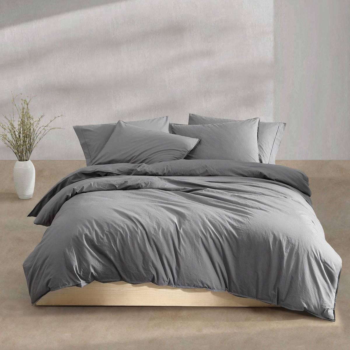 Calvin Klein Washed Percale Cotton 3pc. Comforter Set