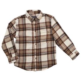 Boys (8-20) Architect(R) Flannel Shirt - Cream/Brown