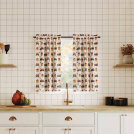 Farmers Market Fall Truck Print Kitchen Curtains