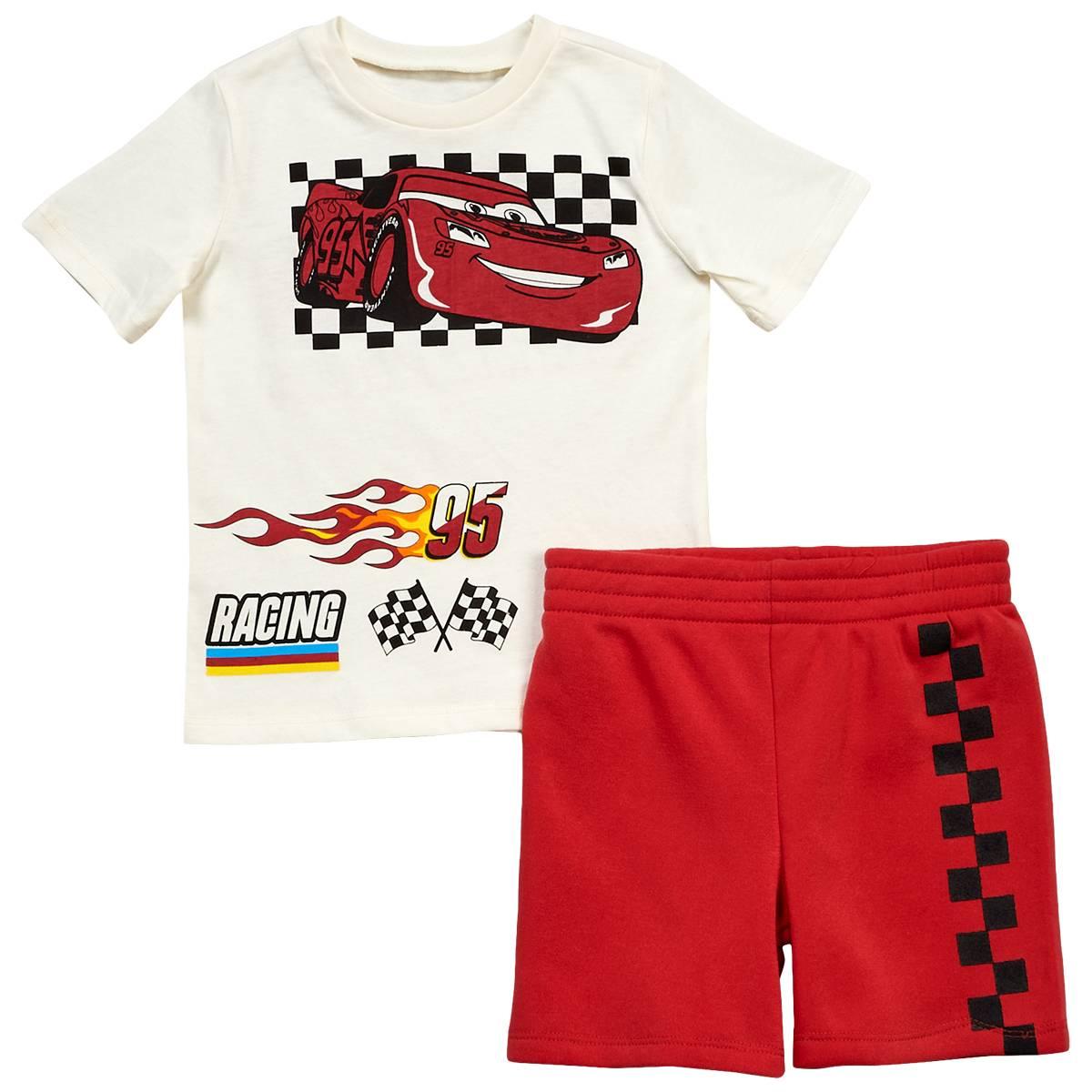 Boys (4-7) Disney Cars(tm) Short Sleeve & Knit Shorts Set