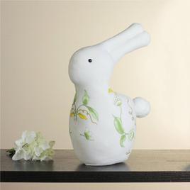 Northlight Seasonal Plush Floral Easter Rabbit Figurine