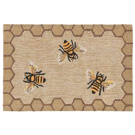 Liora Manne Frontporch Honeycomb Bee Rectangular Accent Rug