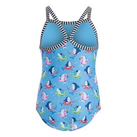 Toddler Girls Dolfin® Fin Floats Criss-Cross One Piece Swimsuit