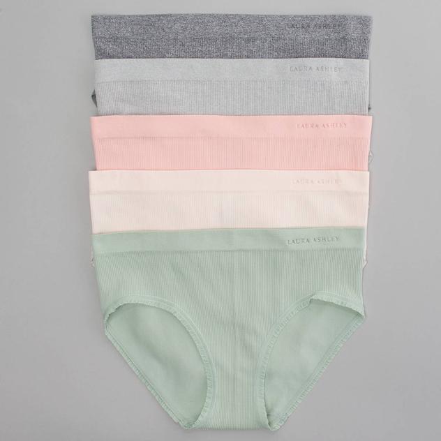 Womens Laura Ashley® 5pk. Ribbed Hipster Panties - LS8712-5PKA