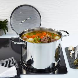 BergHOFF Helix Stainless Steel 10.25in. Stockpot w/ Glass Lid