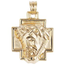 Gold Classics(tm) Yellow Gold 4 Way Hollow Medal Charm