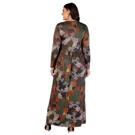 Plus Size 24/7 Comfort Apparel Green Empire Waist Maxi Dress