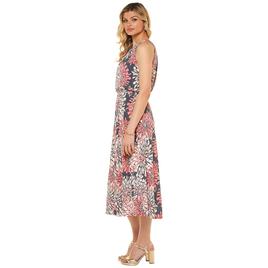 Petite Robbie Bee Sleeveless Halter Neck Floral Midi Dress