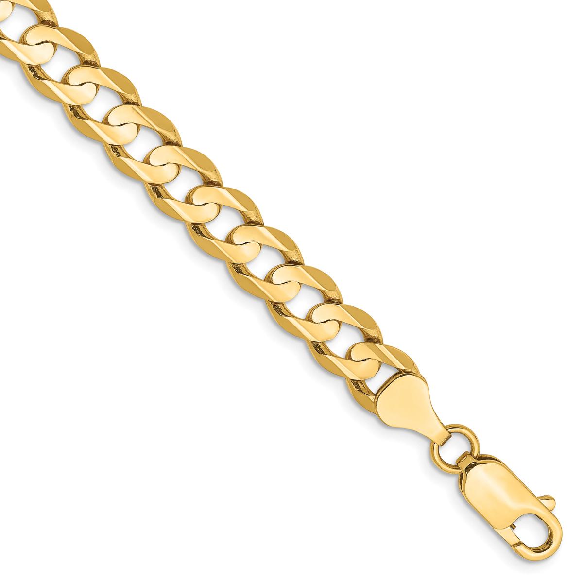 Gold Classics(tm) 6.75mm. 14k Open Concave Curb Bracelet