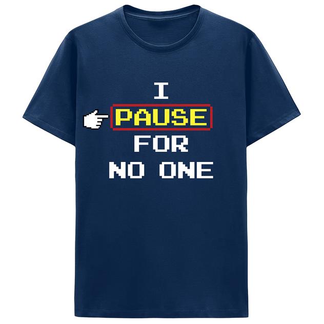 Young Mens I Pause For No One Short Sleeve Graphic Tee