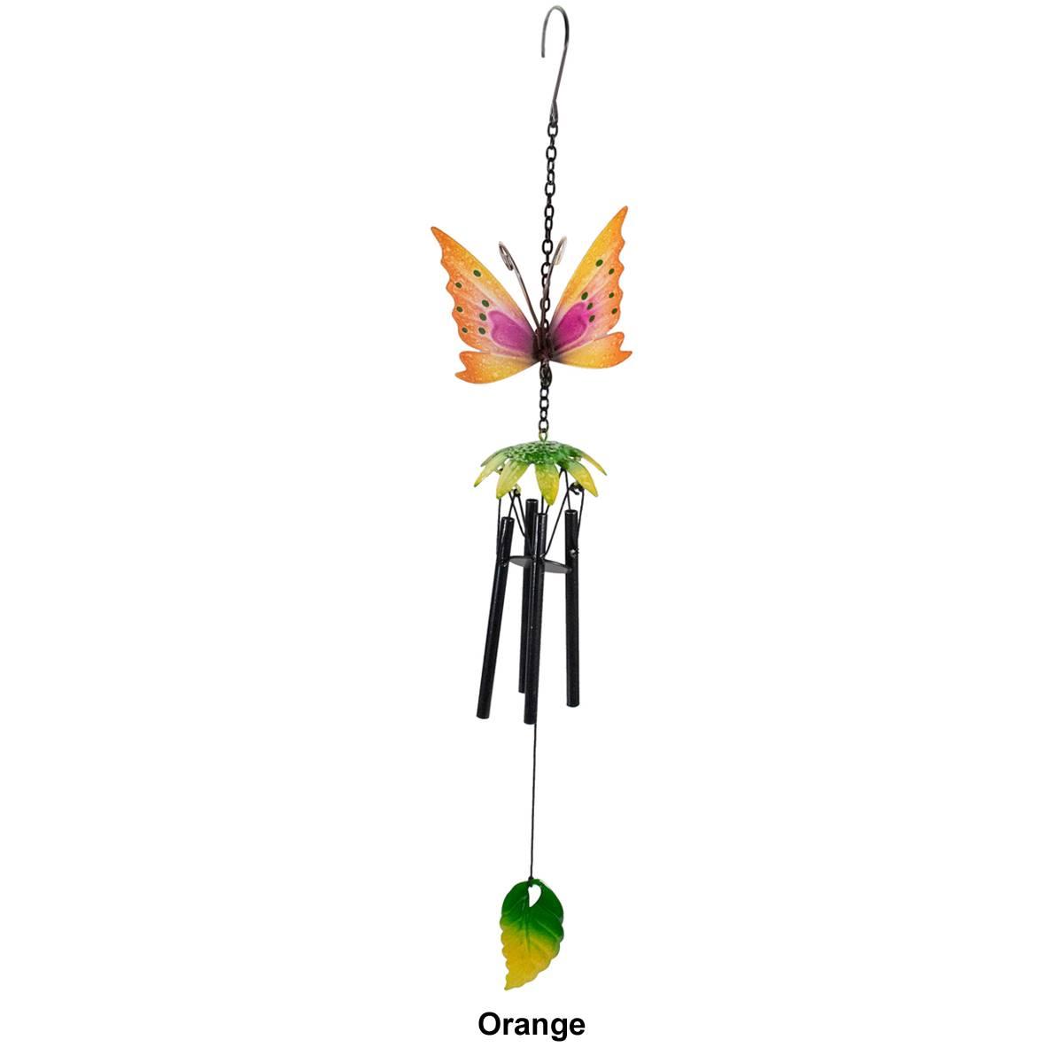 Northlight Seasonal 19in. Metal Butterfly Garden Wind Chimes