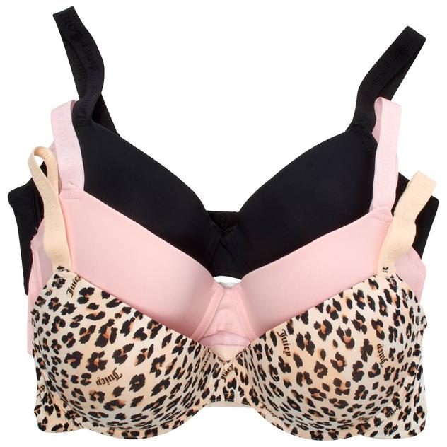 Juniors Plus Juicy Couture 3pk. Micro Push Up Bras JC2801-3PCH