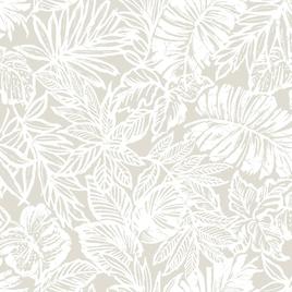 RoomMates® Beige Batik Tropical Leaf Peel & Stick Wallpaper