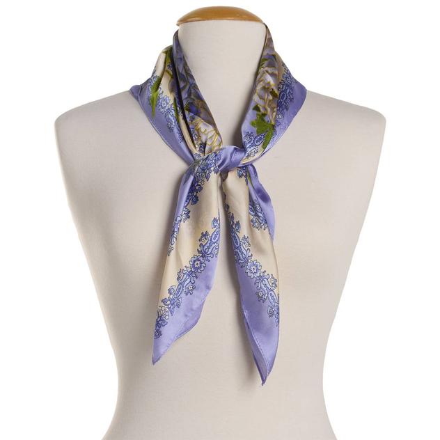 Womens Renshun Hydrangea Square Scarf