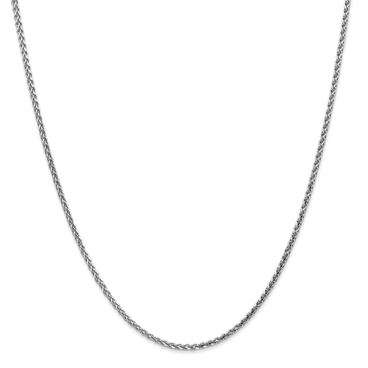 Unisex Gold Classics(tm) 1.8mm. 14k White Gold Spiga 14in. Necklace