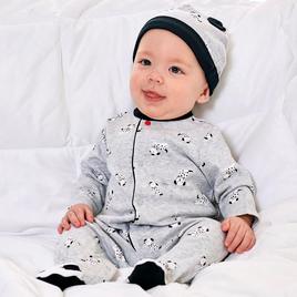 Baby Boy (NB-9M) Little Me(R) Dalmatian Footie Sleeper w/Hat