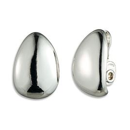 Anne Klein Silver-Tone Clip On Stud Earrings