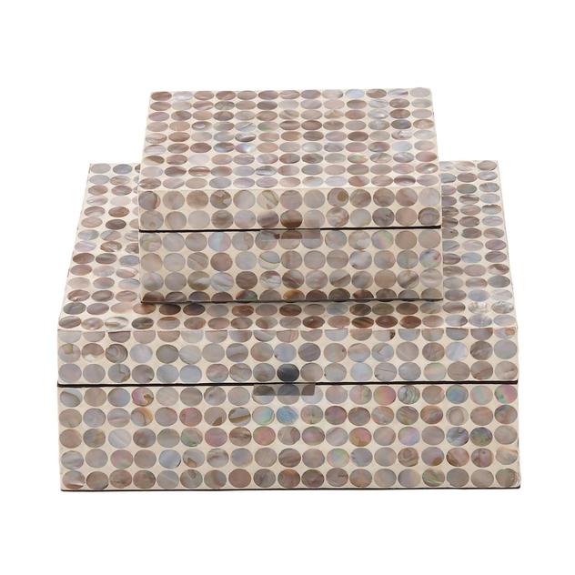 9th & Pike® Wood and Pearl Decorative Boxes - Set of 2