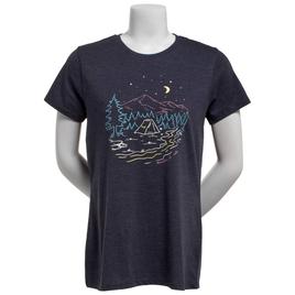 Womens Mountain and Isles Short Sleeve Campsite Graphic Tee
