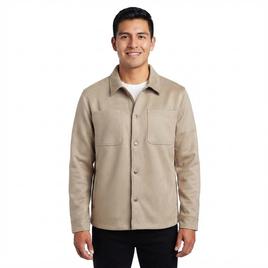 Mens London Fog Faux Suede Shirt Jacket